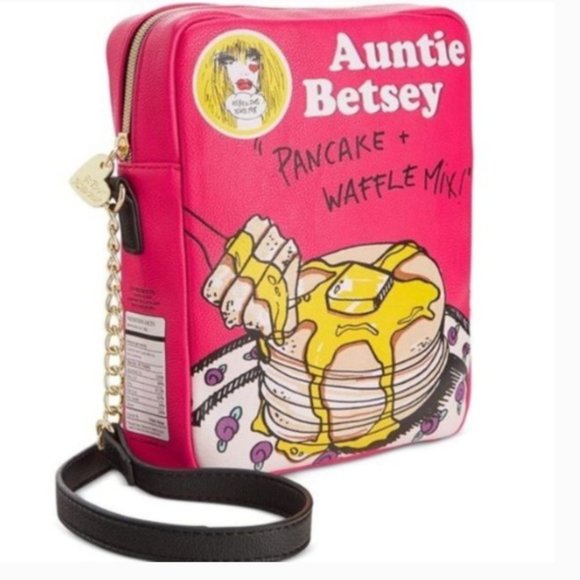 NWT Betsey Johnson Pancakes Flap Jacks Crossbody - Picture 2 of 9